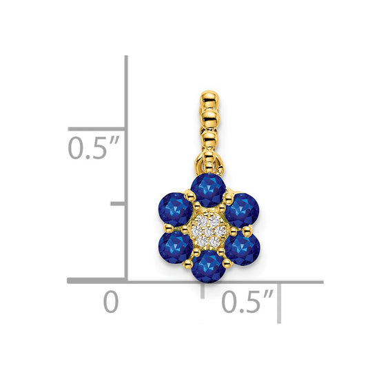 Gemstone and Diamond Floral Pendants
