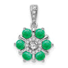 Gemstone & Diamond Floral Pendants