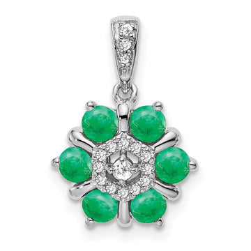 Gemstone & Diamond Floral Pendants