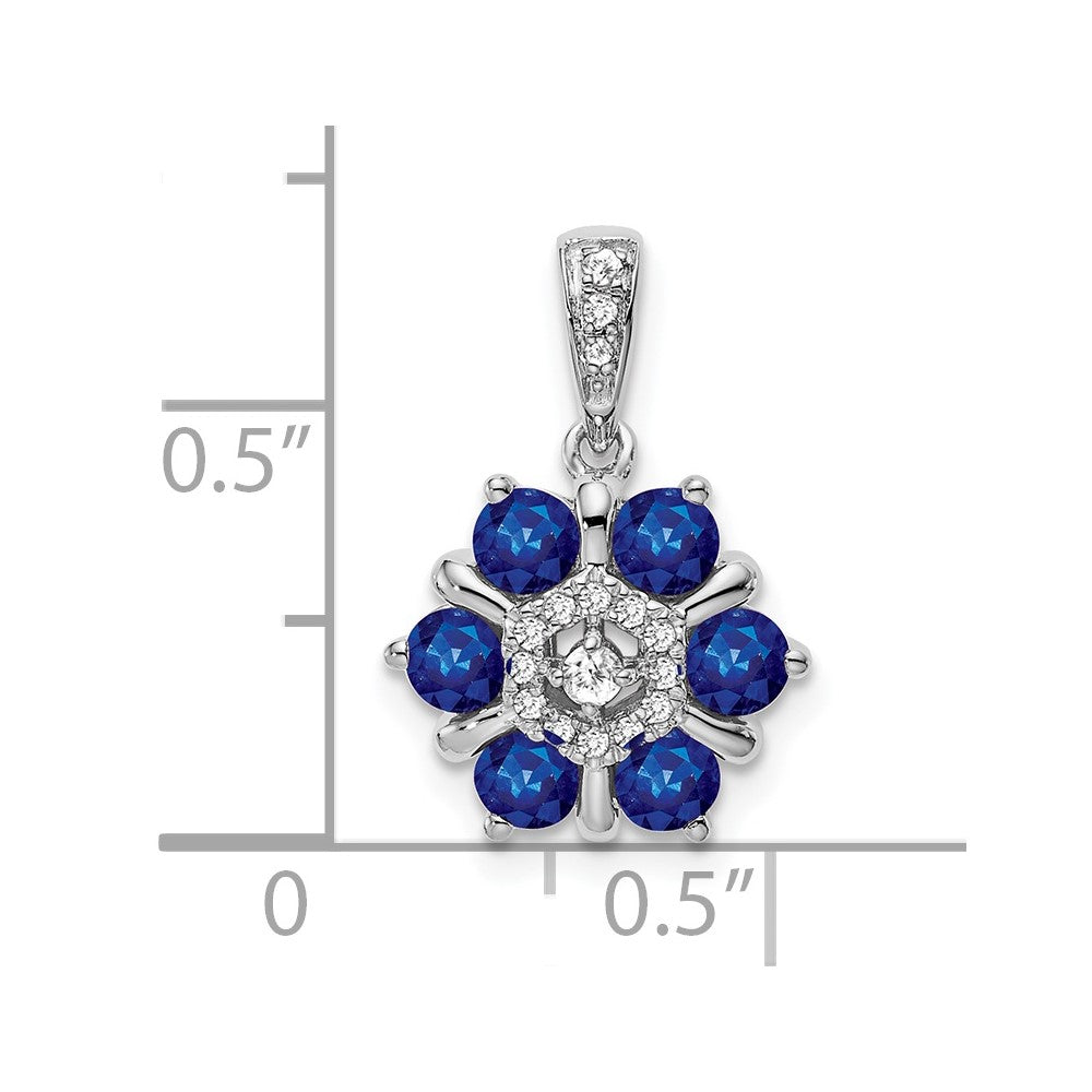 Gemstone & Diamond Floral Pendants