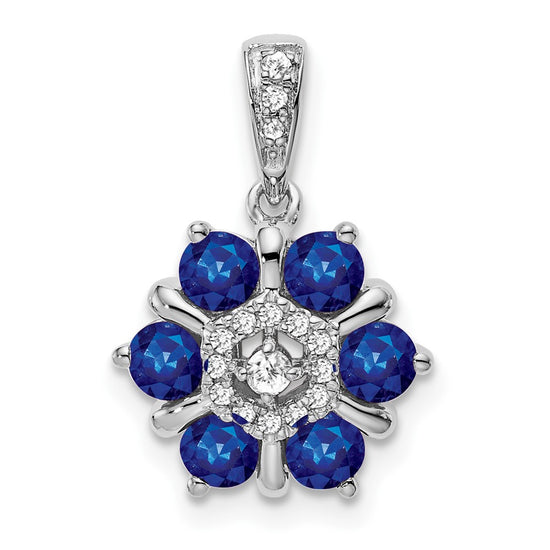 Gemstone & Diamond Floral Pendants