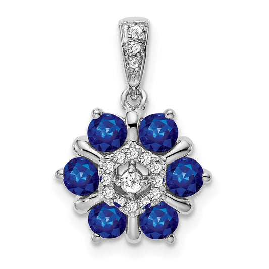 Gemstone & Diamond Floral Pendants