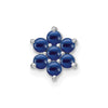 14k White Gold Sapphire Floral Chain Slide