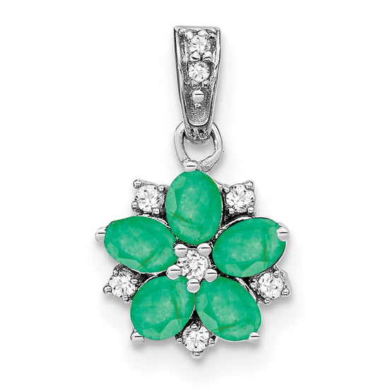 Gemstone & Diamond Floral Pendants