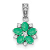 Gemstone & Diamond Floral Pendants