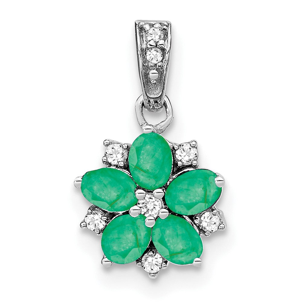 Gemstone & Diamond Floral Pendants