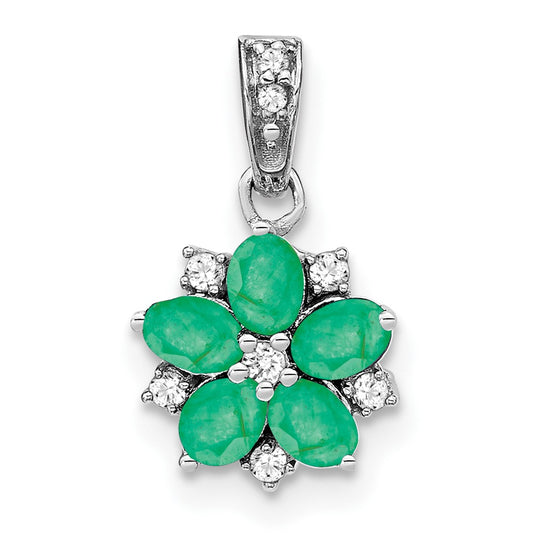Gemstone & Diamond Floral Pendants