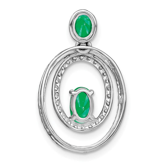 Gemstone & Diamond Ovals Pendants