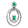 Gemstone & Diamond Ovals Pendants