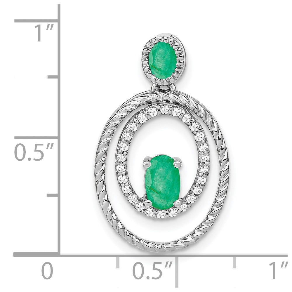 Gemstone & Diamond Ovals Pendants