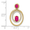 Gemstone & Diamond Ovals Pendants