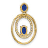 Gemstone & Diamond Ovals Pendants
