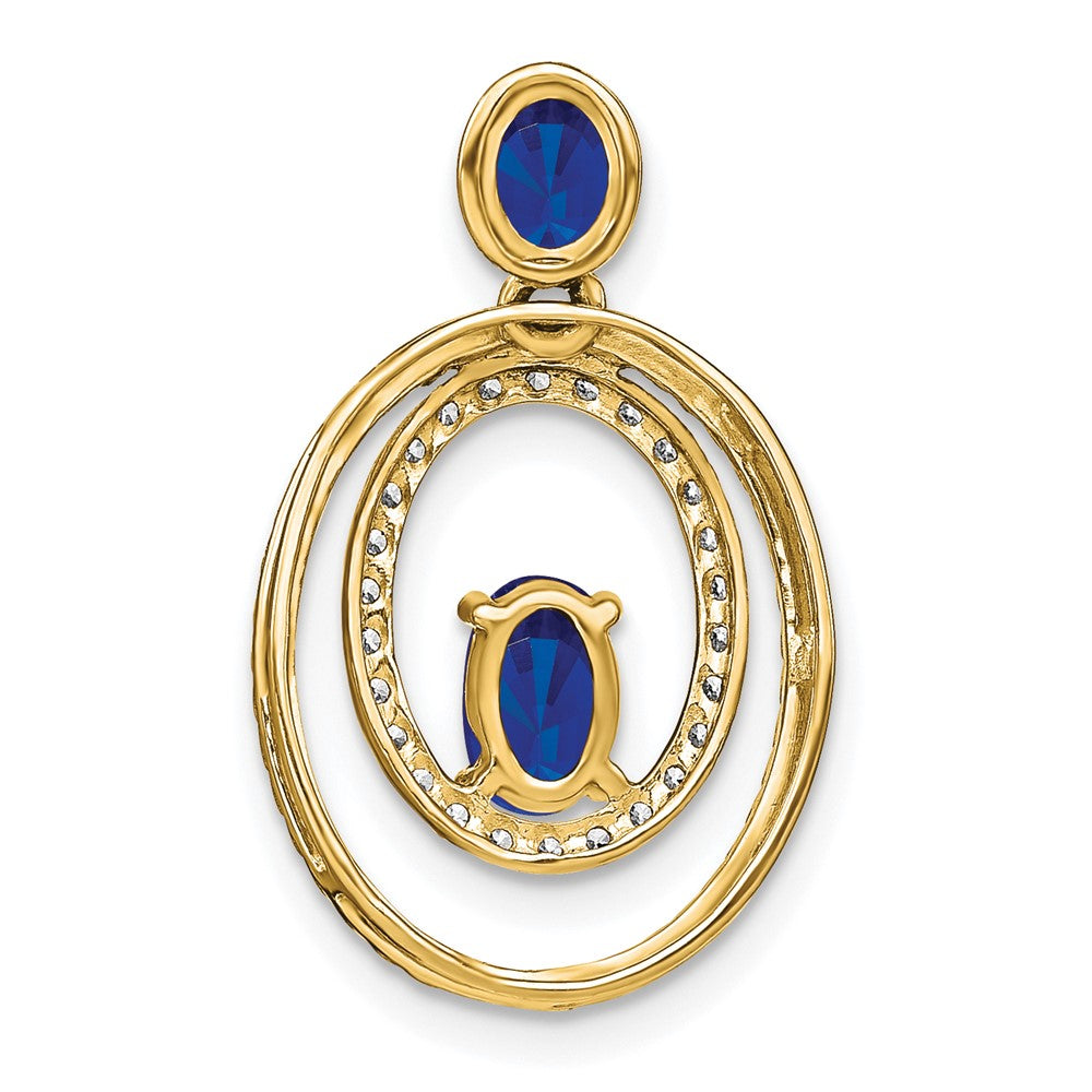 Gemstone & Diamond Ovals Pendants