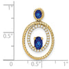 Gemstone & Diamond Ovals Pendants