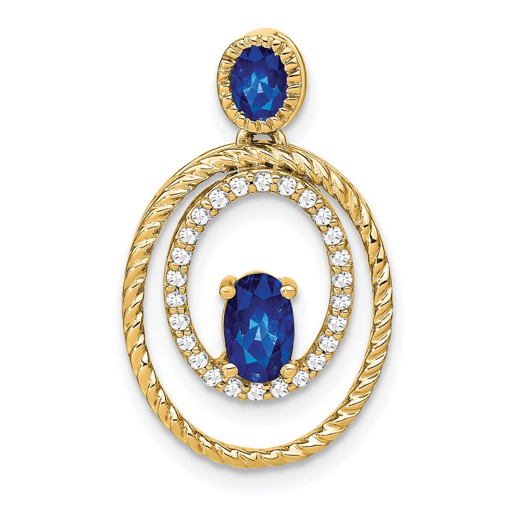 Gemstone & Diamond Ovals Pendants
