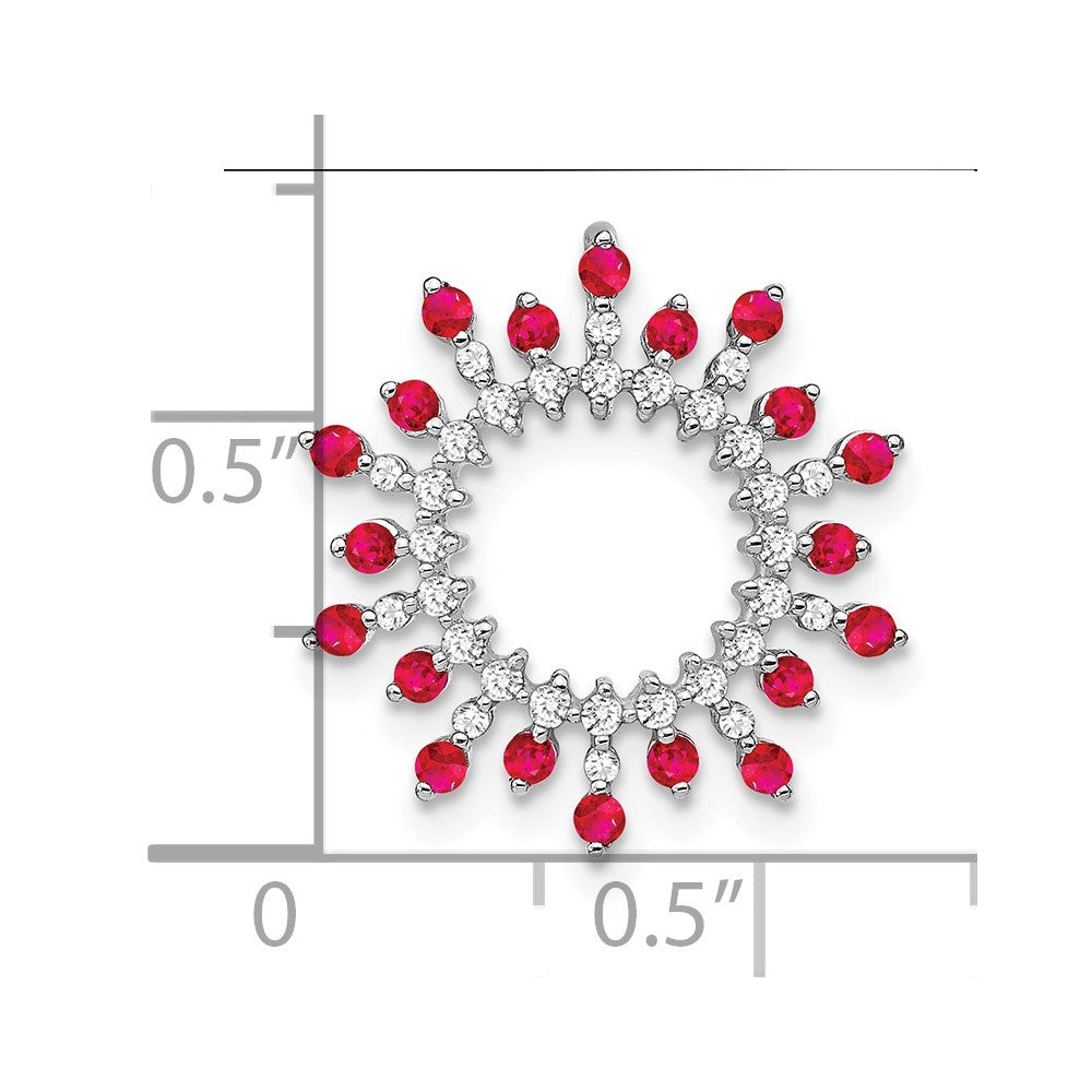 Gemstone & Diamond Snowflake Chain Slides