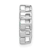 14k White Gold Pear Emerald and Diamond Chain Slide