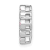 14k White Gold Pear Ruby and Diamond Chain Slide