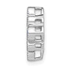 14k White Gold Pear Sapphire and Diamond Chain Slide