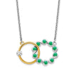 Gemstone and Diamond Circles Necklace