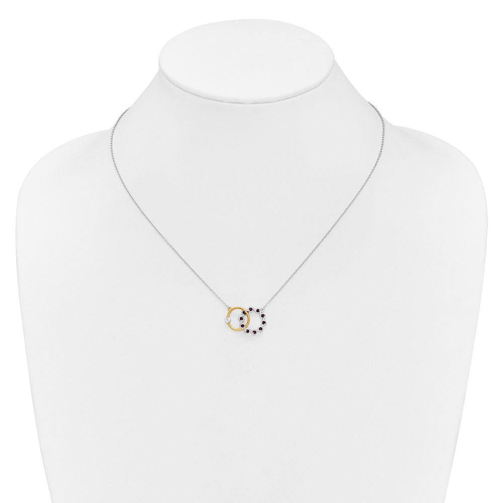 Gemstone and Diamond Circles Necklace