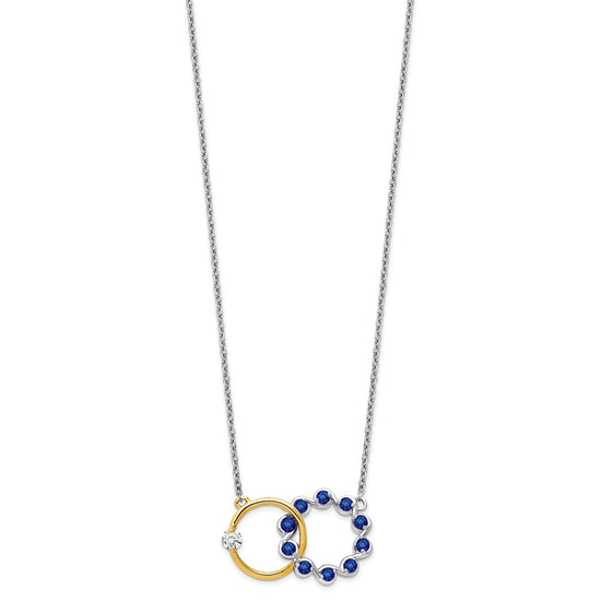 Gemstone and Diamond Circles Necklace