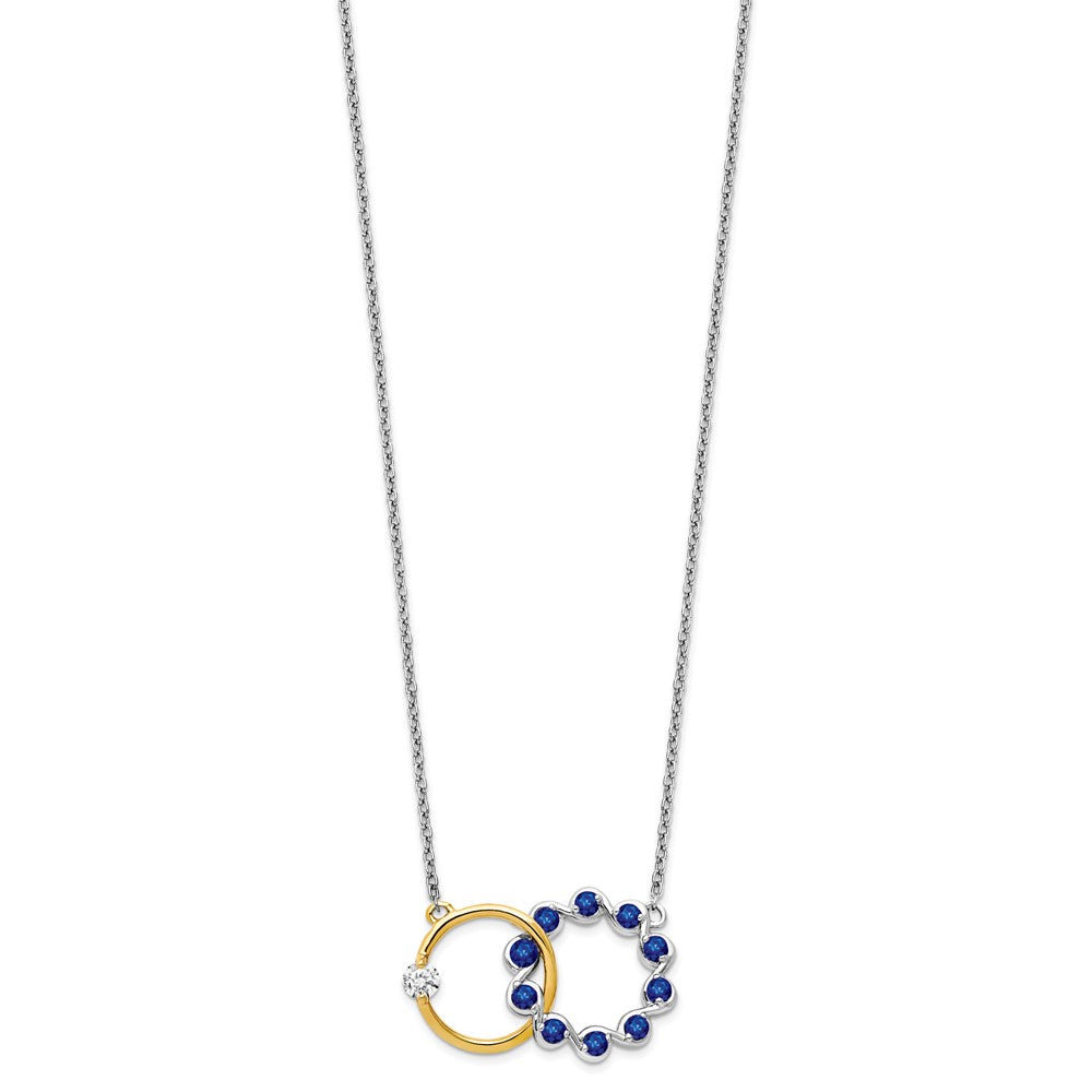 Gemstone and Diamond Circles Necklace