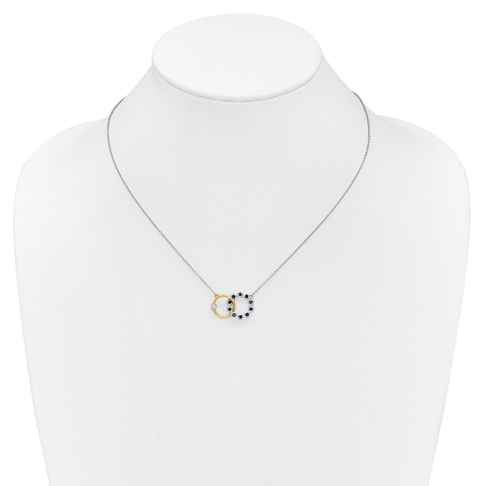 Gemstone and Diamond Circles Necklace