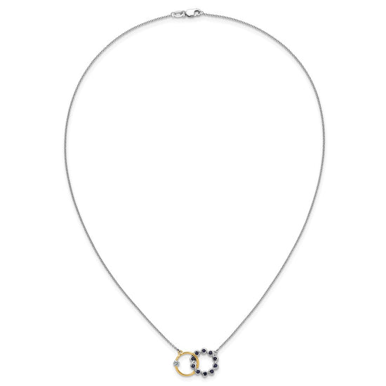 Gemstone and Diamond Circles Necklace