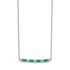 Gold Diamond and Gemstone Bar Necklace