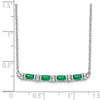 Gold Diamond and Gemstone Bar Necklace