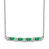 Gold Diamond and Gemstone Bar Necklace