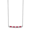 Gold Diamond and Gemstone Bar Necklace