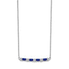 Gold Diamond and Gemstone Bar Necklace