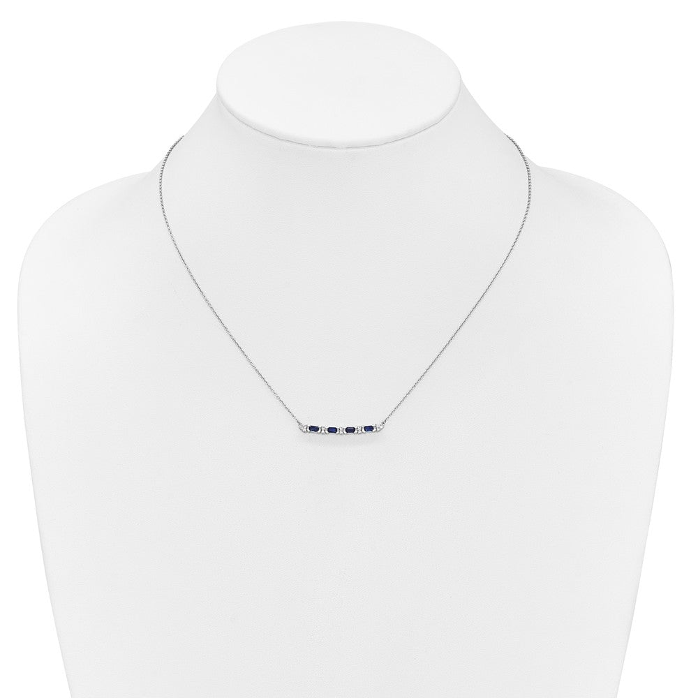 Gold Diamond and Gemstone Bar Necklace