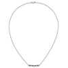 Gold Diamond and Gemstone Bar Necklace