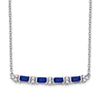Gold Diamond and Gemstone Bar Necklace