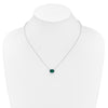 Oval Created Gemstone and Diamond Halo Necklaces
