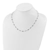14k White Gold Ruby/Sapphire/Emerald/White Topaz 18 inch Station Necklace