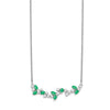 Gemstone & Diamond Floral Bar Necklaces