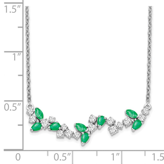 Gemstone & Diamond Floral Bar Necklaces