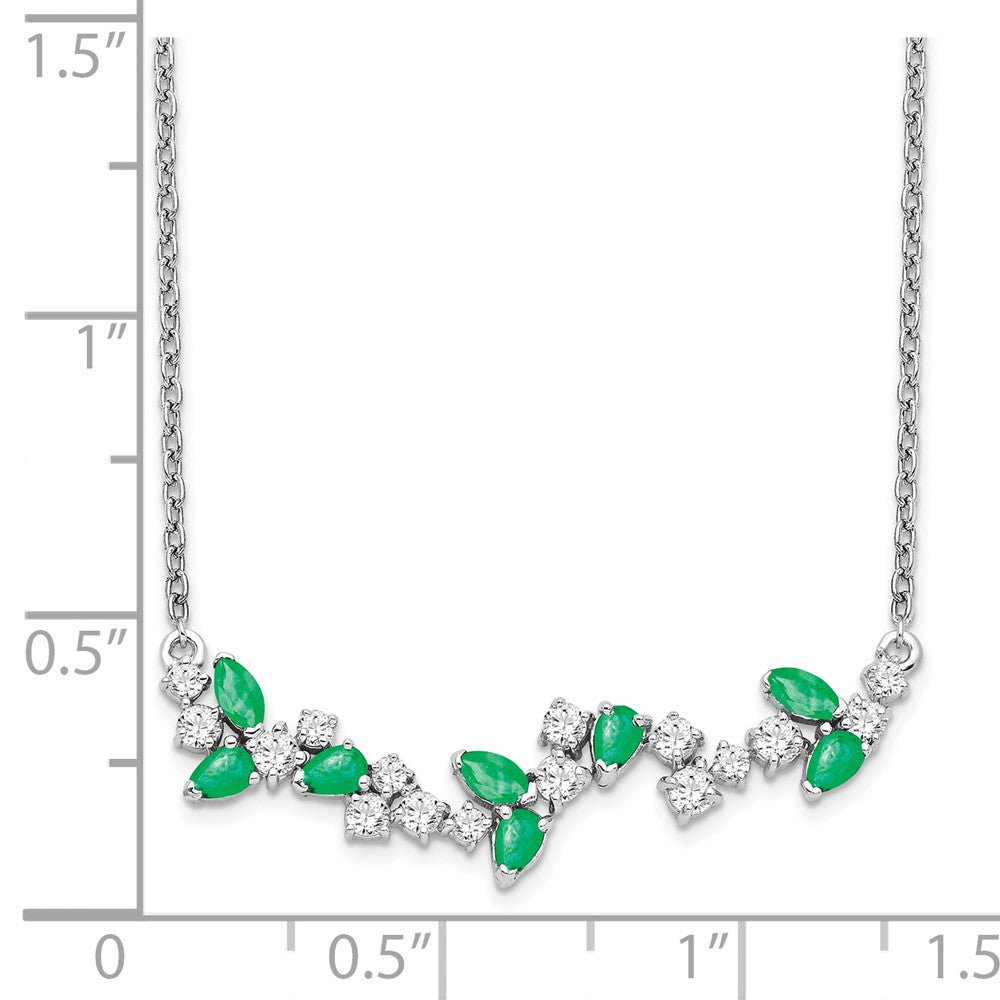 Gemstone & Diamond Floral Bar Necklaces