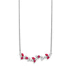 Gemstone & Diamond Floral Bar Necklaces
