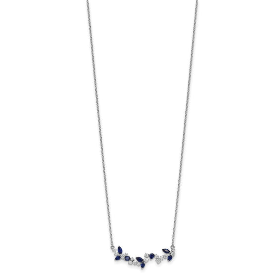 Gemstone & Diamond Floral Bar Necklaces