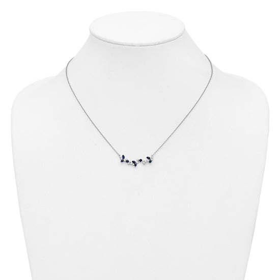 Gemstone & Diamond Floral Bar Necklaces