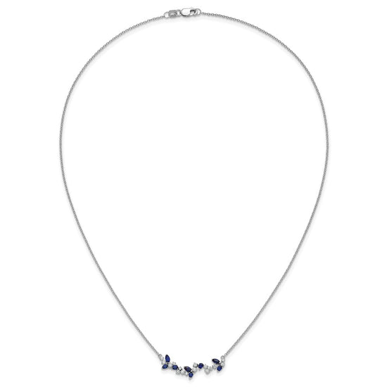 Gemstone & Diamond Floral Bar Necklaces