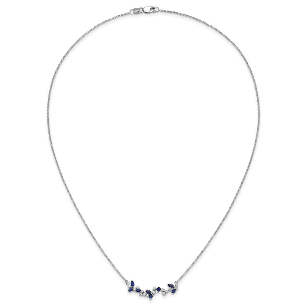 Gemstone & Diamond Floral Bar Necklaces