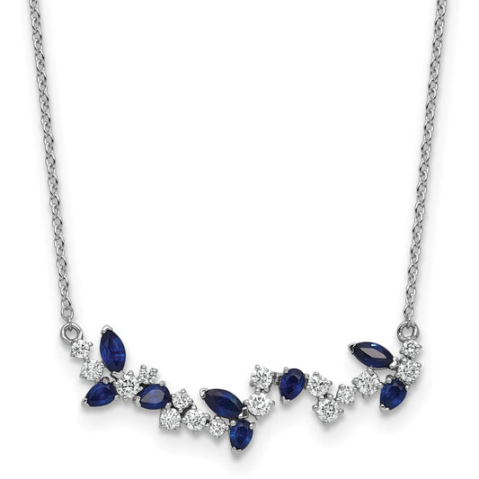 Gemstone & Diamond Floral Bar Necklaces