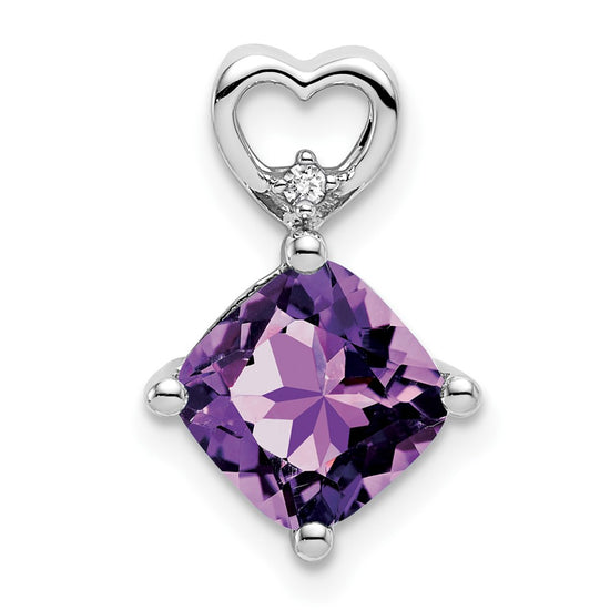 Cushion Gemstone & Diamond Pendants