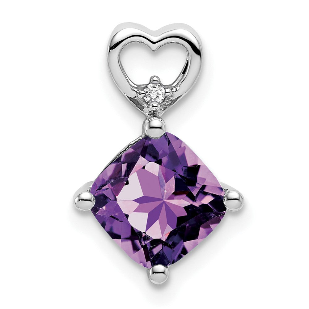 Cushion Gemstone & Diamond Pendants